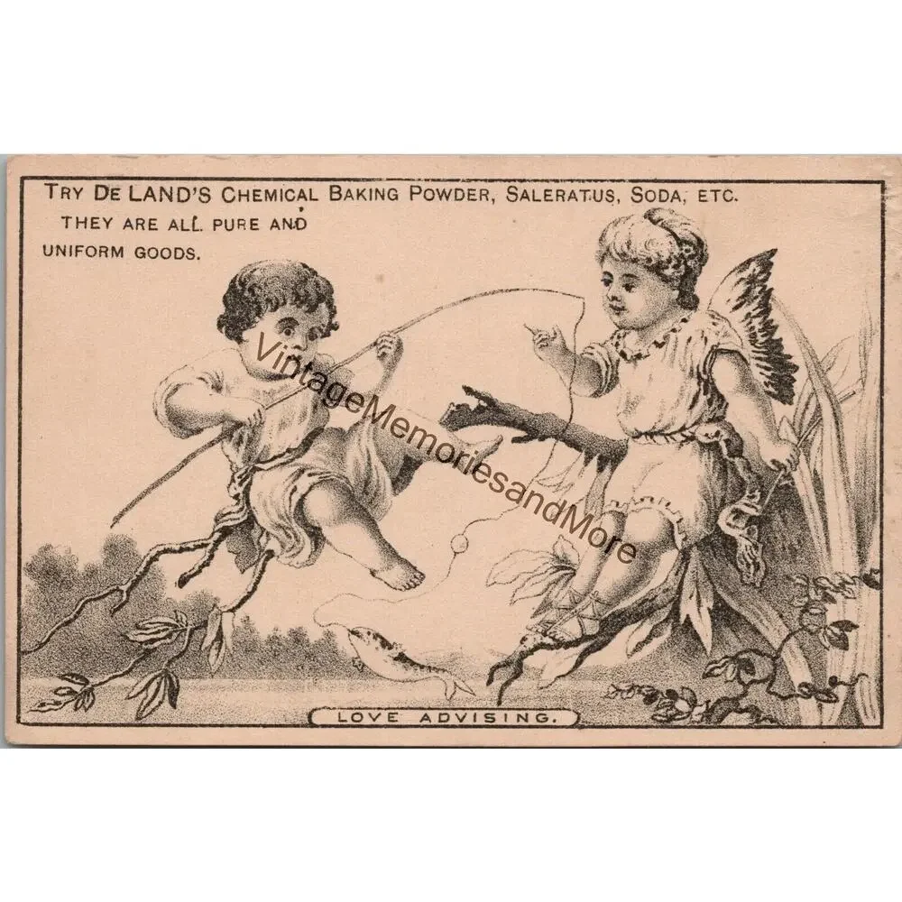 Vintage DeLand's Chemical Baking Powder Advertising Trade Card‎ PB23